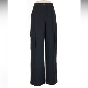 Aritzia Wilfred Black Cargo Wide Leg Pants